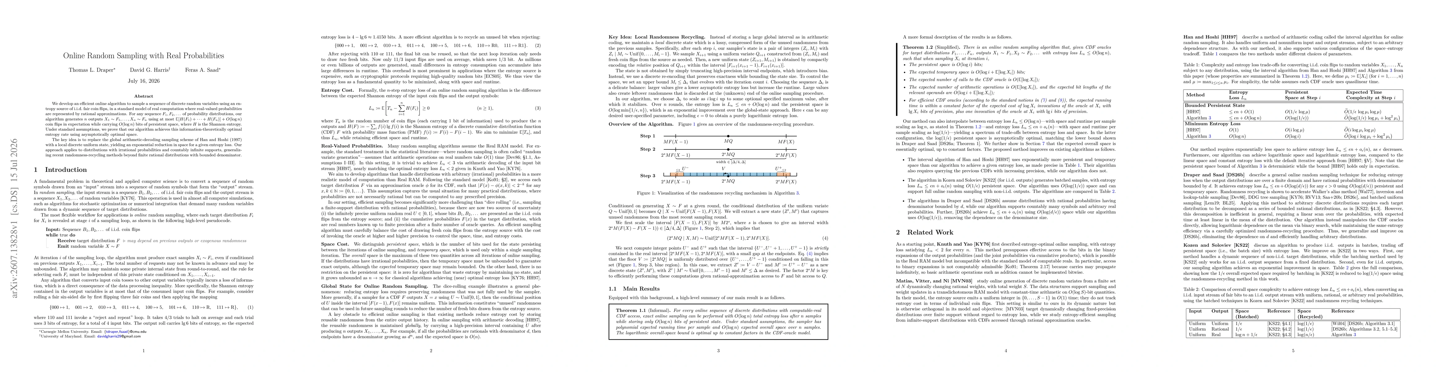 Thumbnail for Online Random Sampling with Real Probabilities