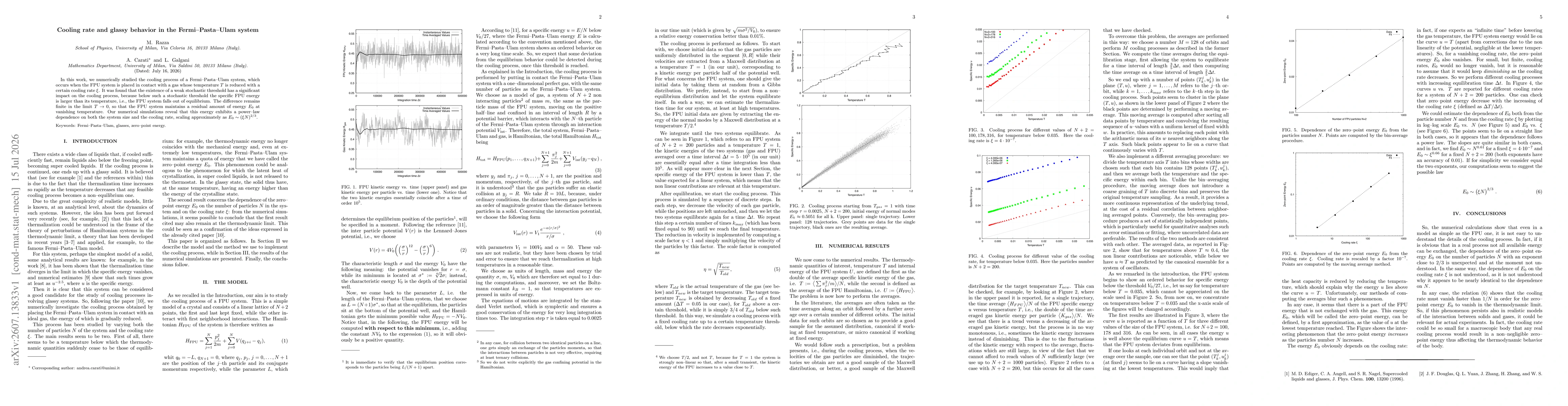 Thumbnail for Cooling rate and glassy behavior in the Fermi--Pasta--Ulam system