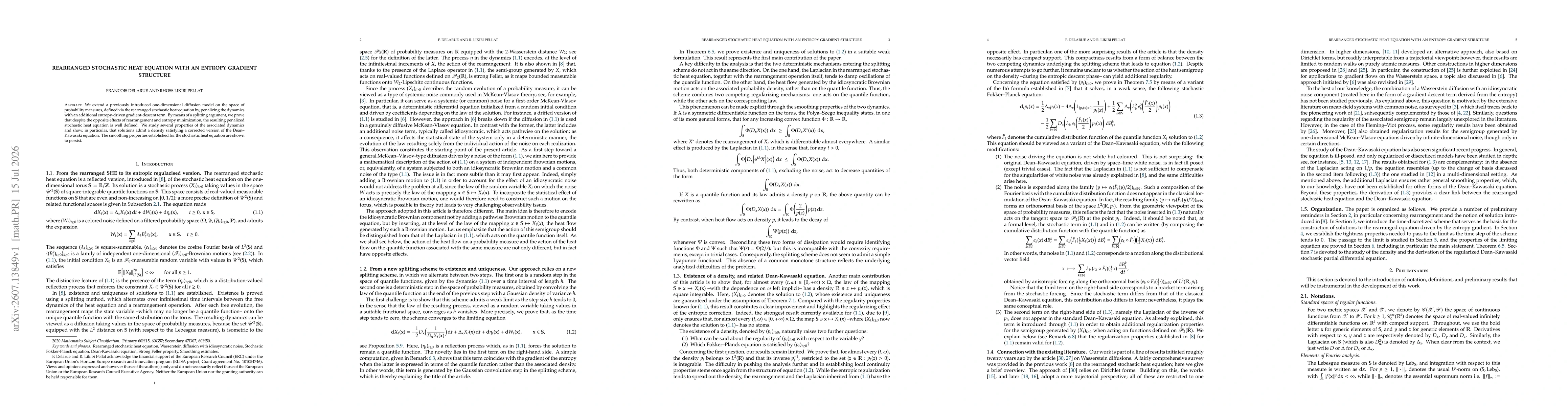 Thumbnail for Rearranged Stochastic Heat Equations with an Entropy Gradient Structure