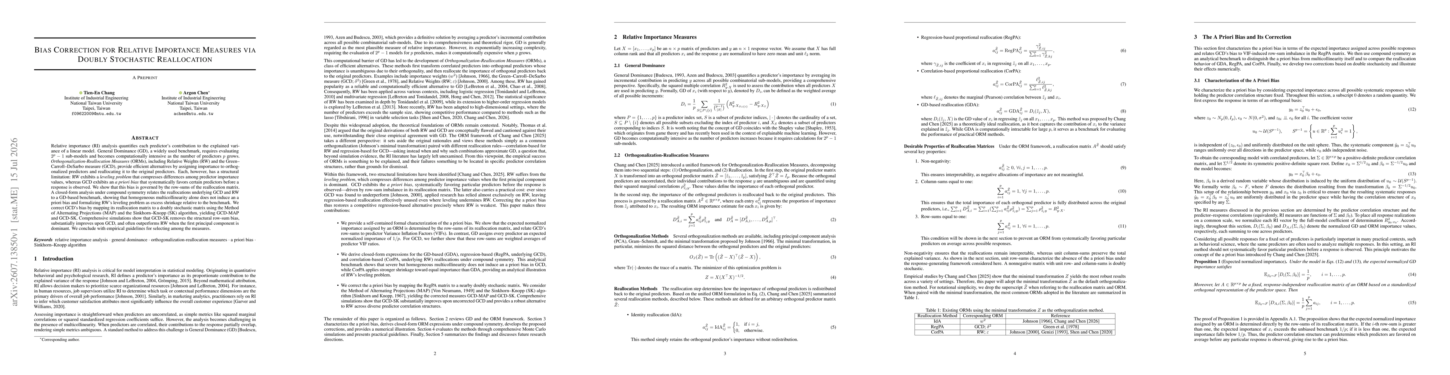Thumbnail for Bias Correction for Relative Importance Measures via Doubly Stochastic Reallocation