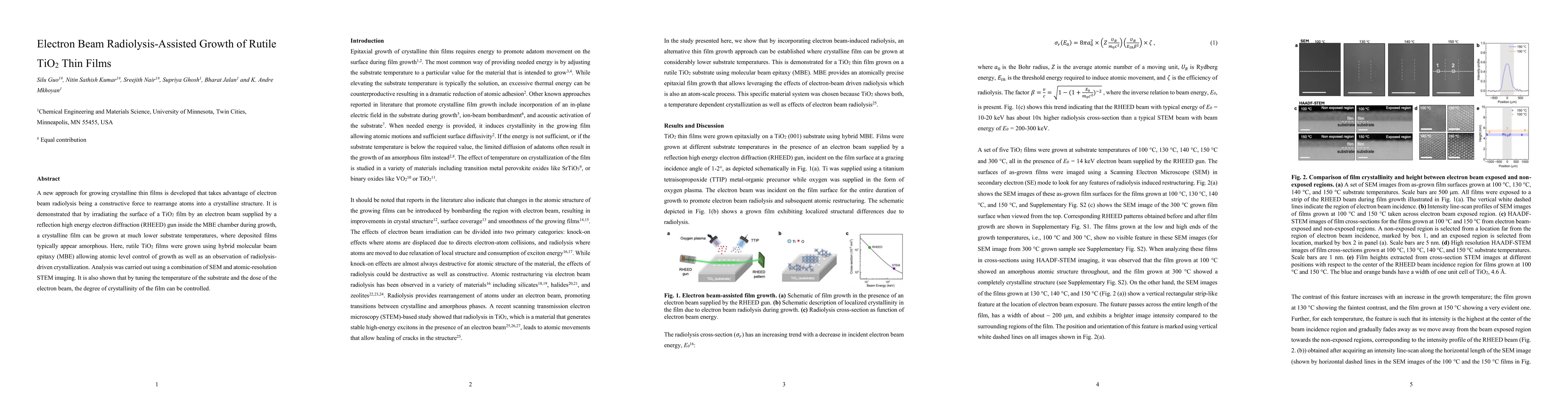 Thumbnail for Electron Beam Radiolysis-Assisted Growth of Rutile TiO2 Thin Films