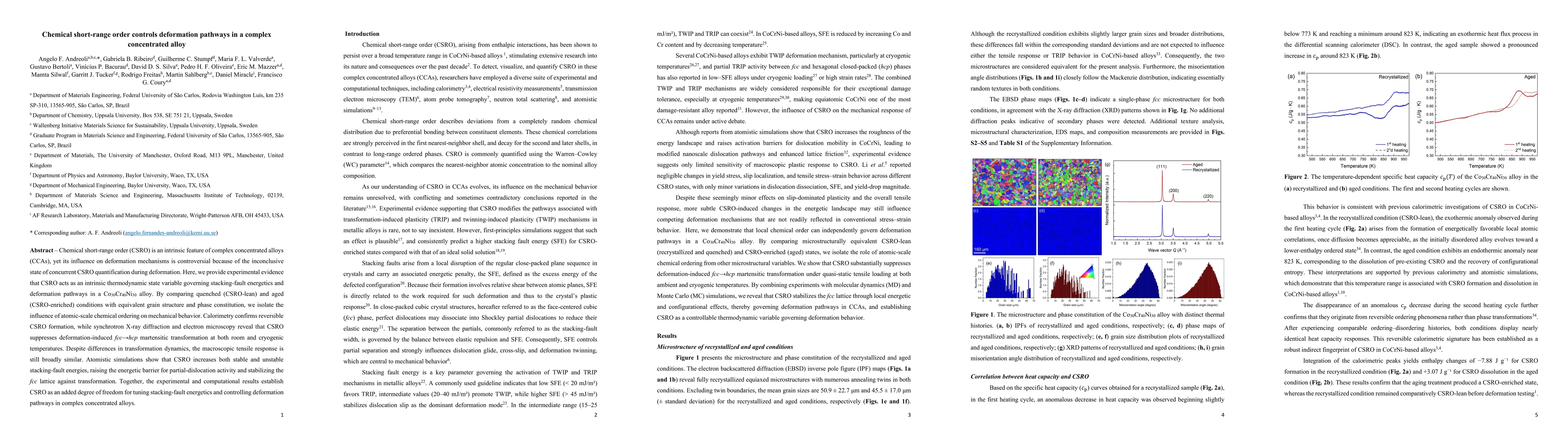 Thumbnail for Chemical short-range order controls deformation pathways in a complex concentrated alloy