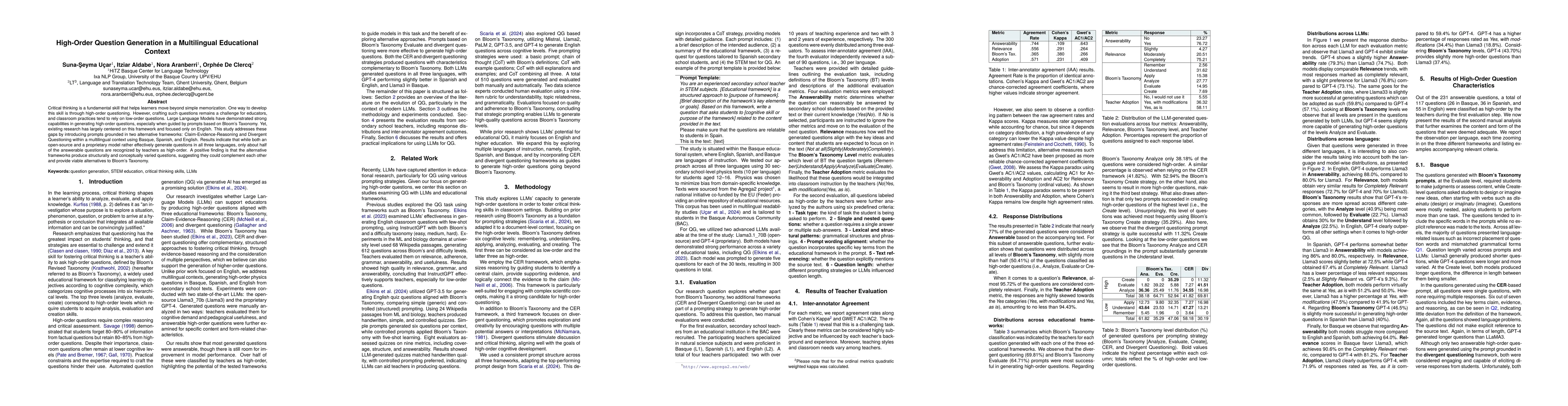 Thumbnail for High-Order Question Generation in a Multilingual Educational Context