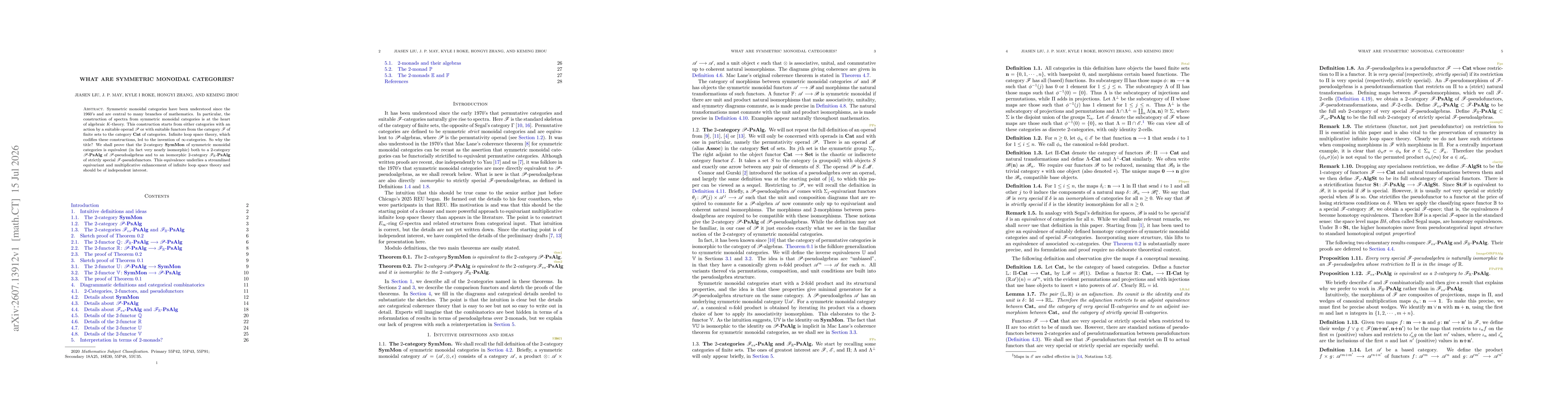 Thumbnail for What are symmetric monoidal categories?