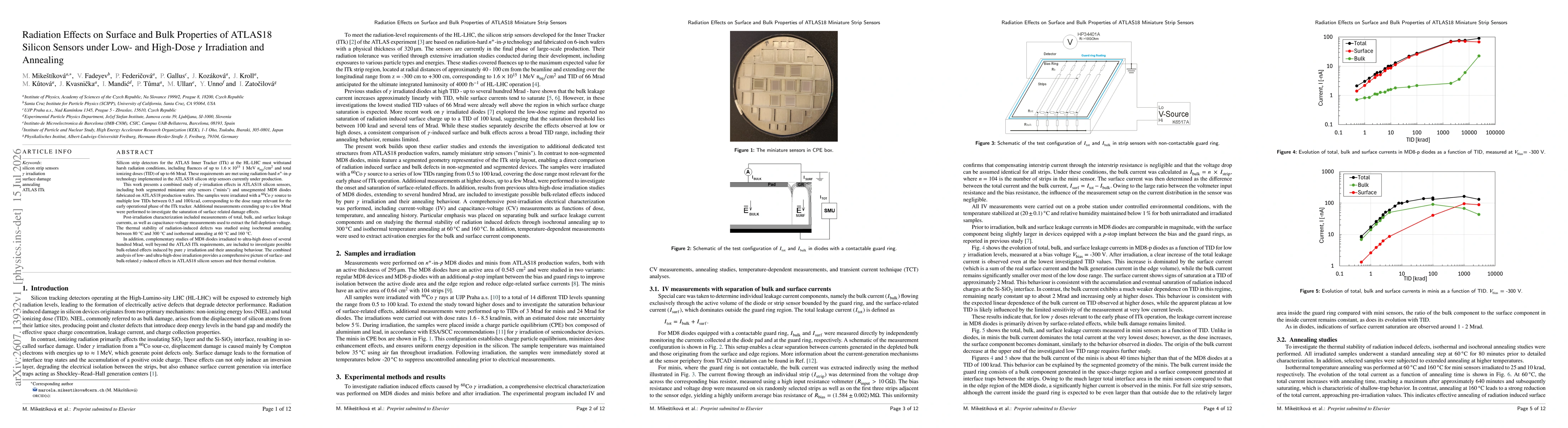 Thumbnail for Radiation effects on surface and bulk properties of ATLAS18 silicon sensors under low- and high-dose gamma irradiation and annealing