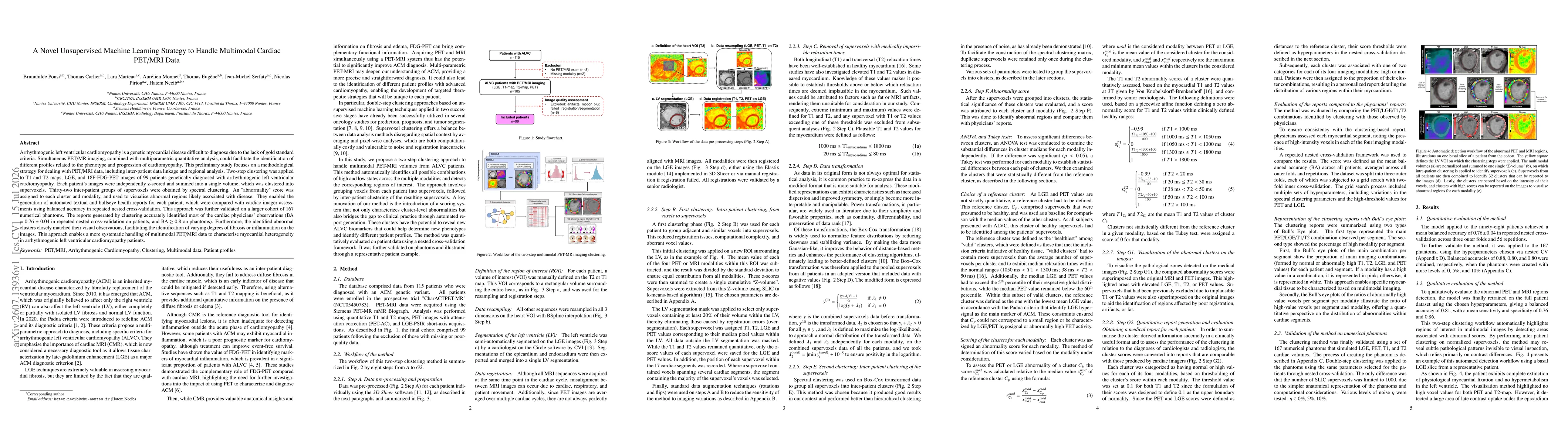Thumbnail for A novel unsupervised machine learning strategy to handle multimodal cardiac PET/MRI data