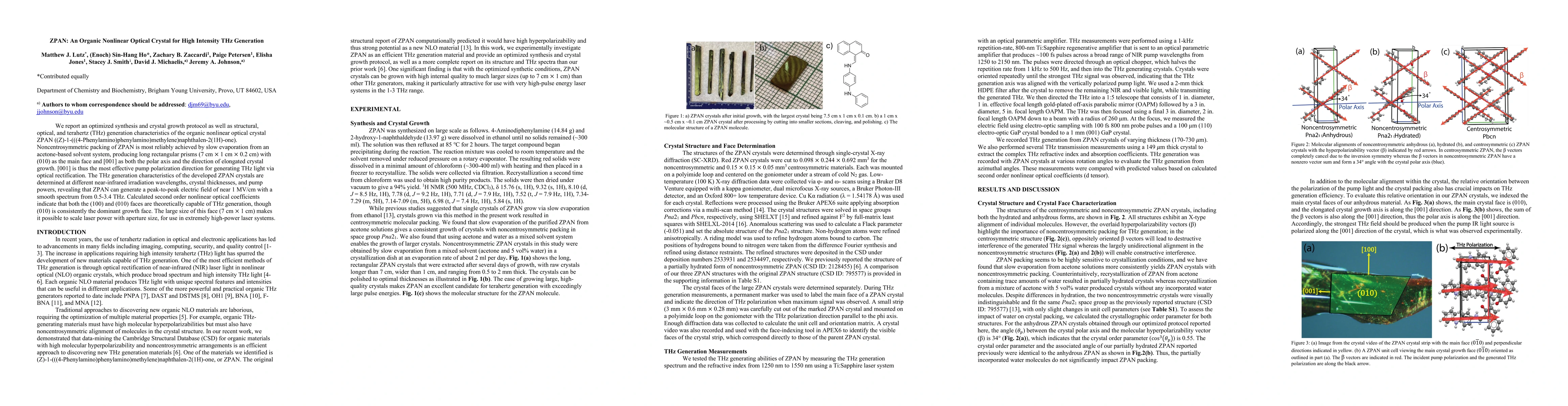 Thumbnail for ZPAN: An Organic Nonlinear Optical Crystal for High Intensity THz Generation