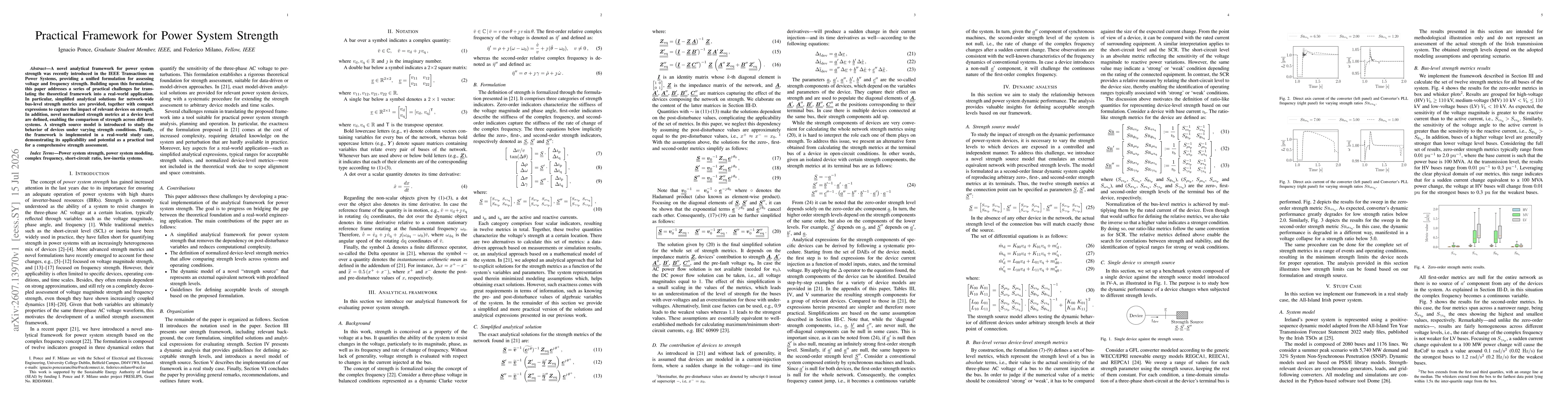 Thumbnail for Practical Framework for Power System Strength