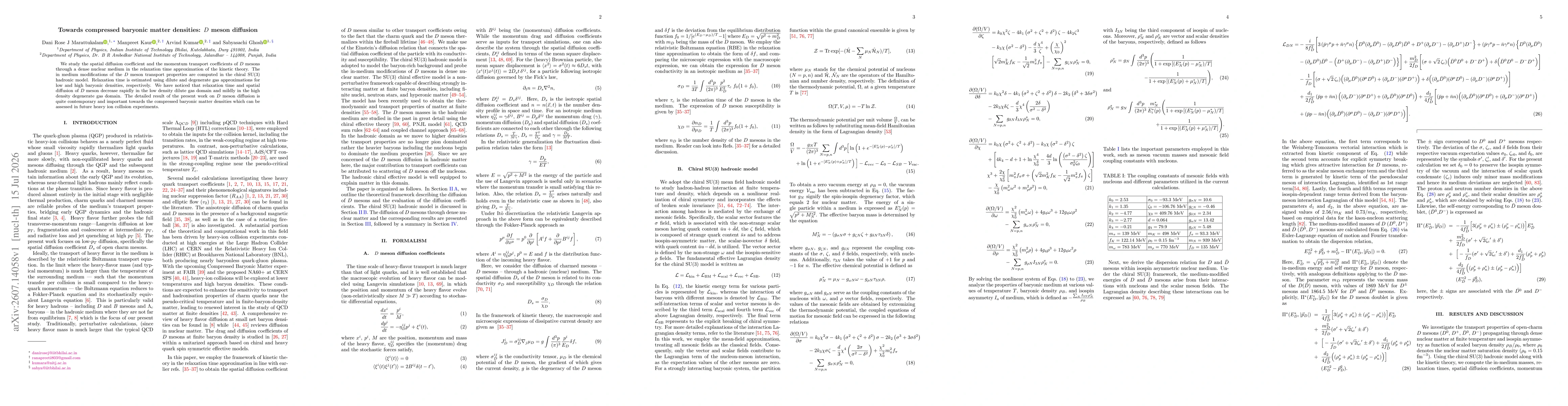 Thumbnail for Towards compressed baryonic matter densities: D meson diffusion