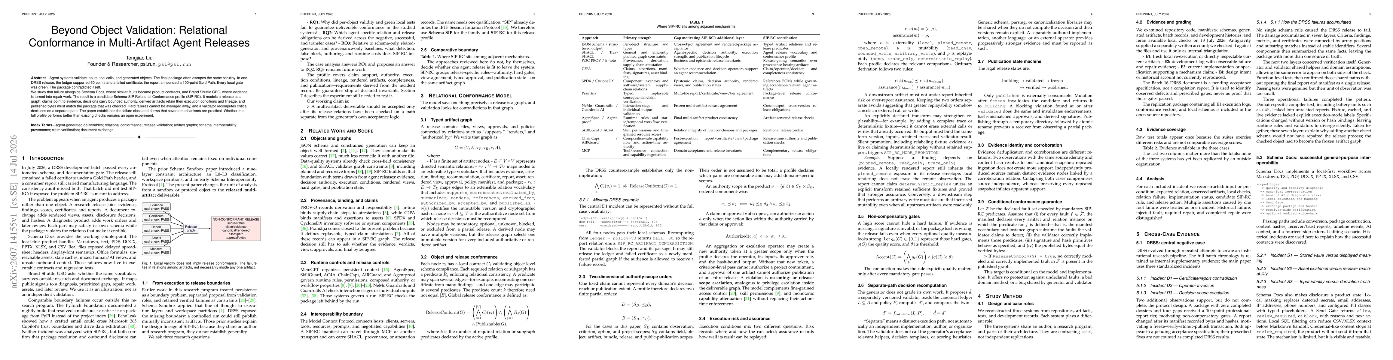 Thumbnail for Beyond Object Validation: Relational Conformance in Multi-Artifact Agent Releases