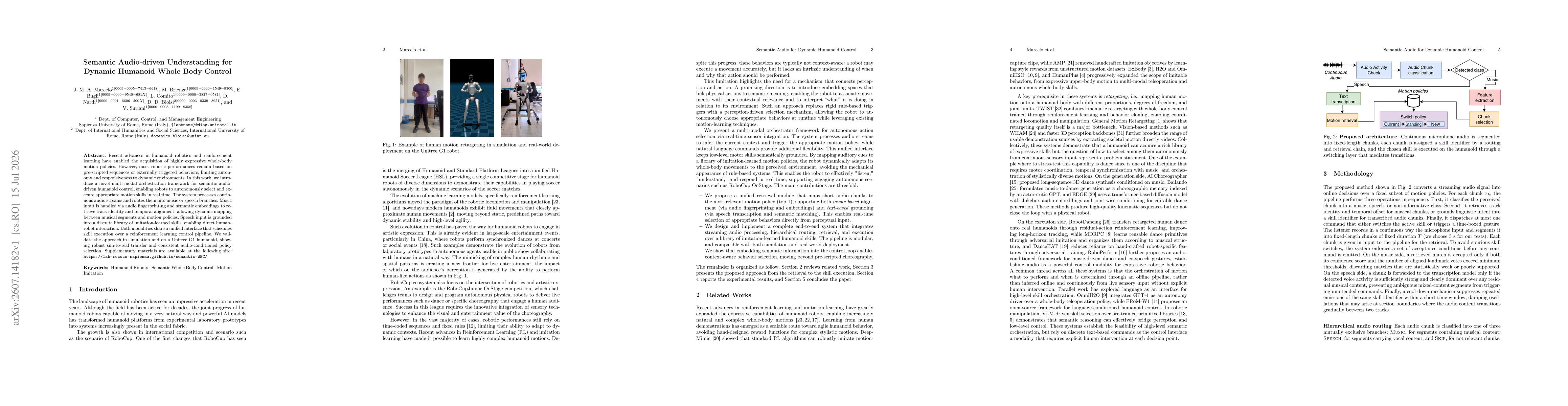 Thumbnail for Semantic Audio-driven Understanding for Dynamic Humanoid Whole Body Control