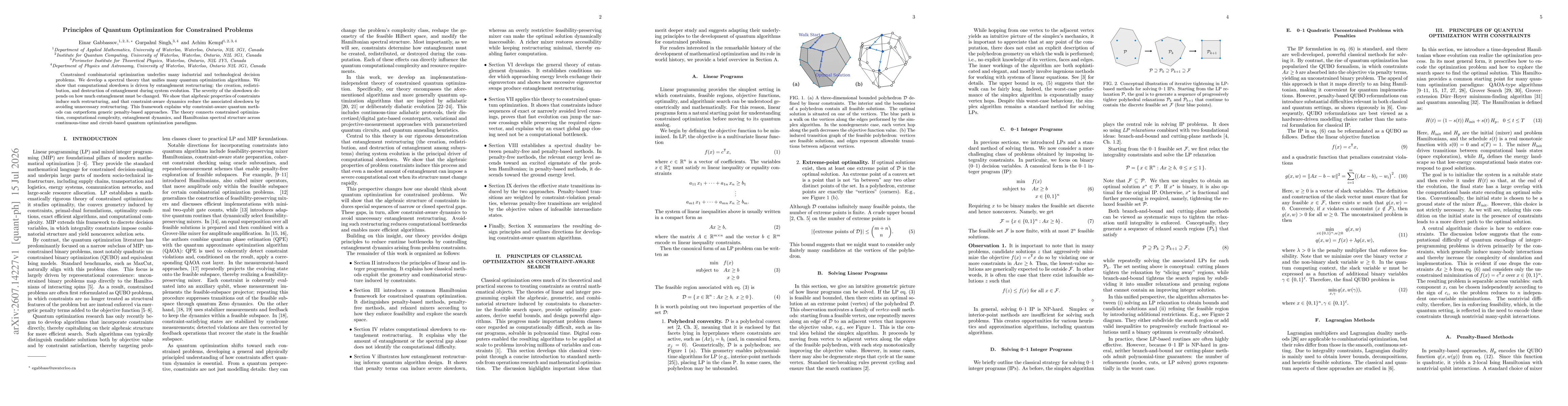 Thumbnail for Principles of Quantum Optimization for Constrained Problems