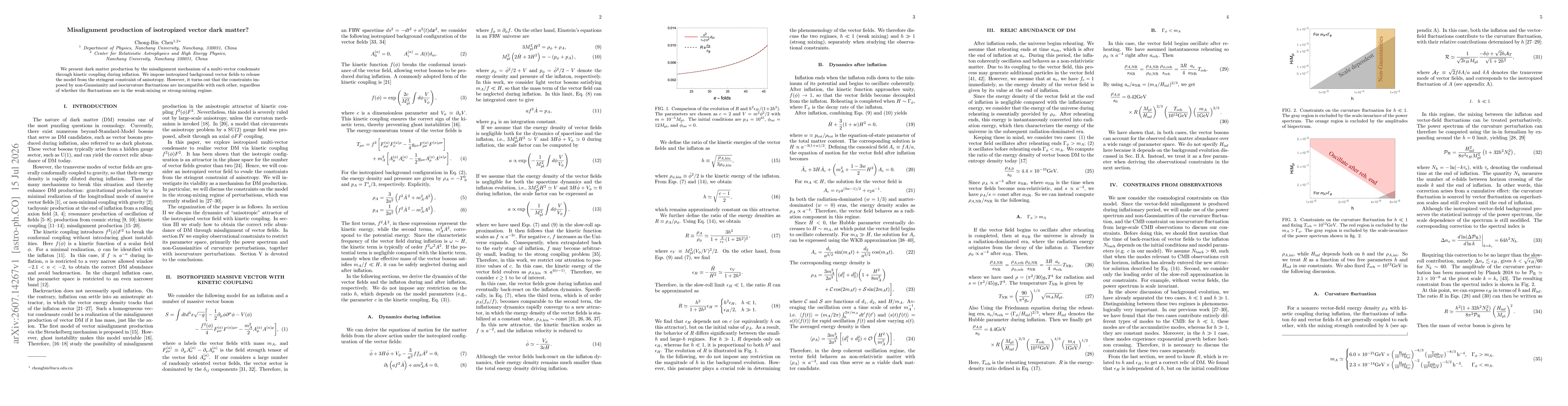 Thumbnail for Misalignment production of isotropized vector dark matter?