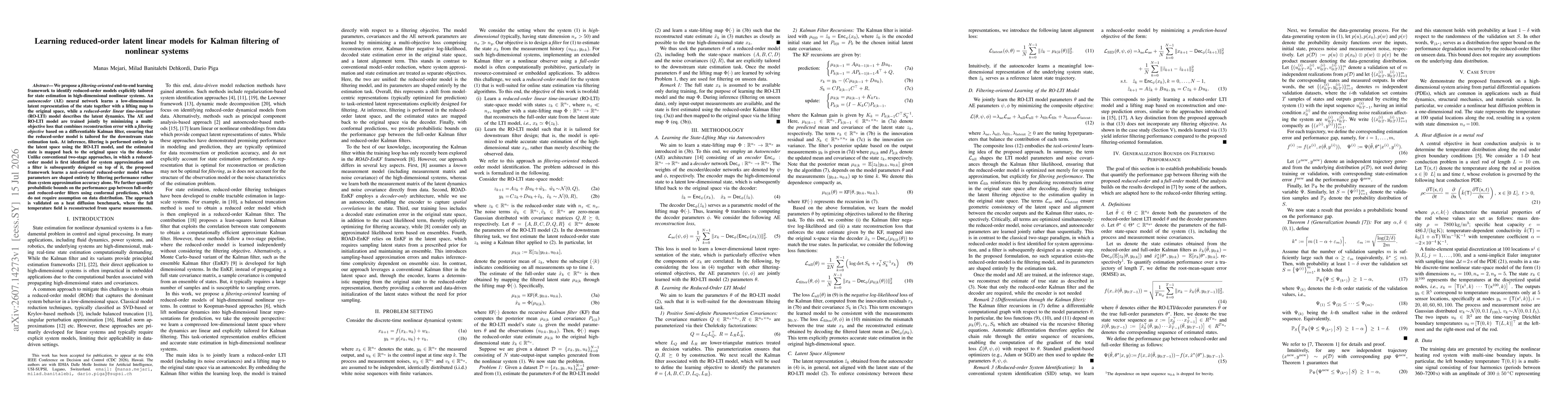 Thumbnail for Learning reduced-order latent linear models for Kalman filtering of nonlinear systems