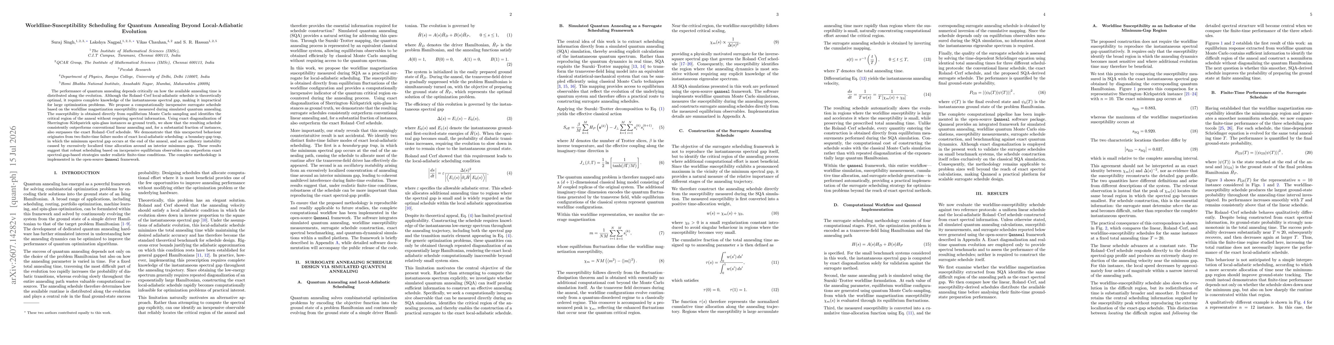Thumbnail for Worldline-Susceptibility Scheduling for Quantum Annealing Beyond Local-Adiabatic Evolution