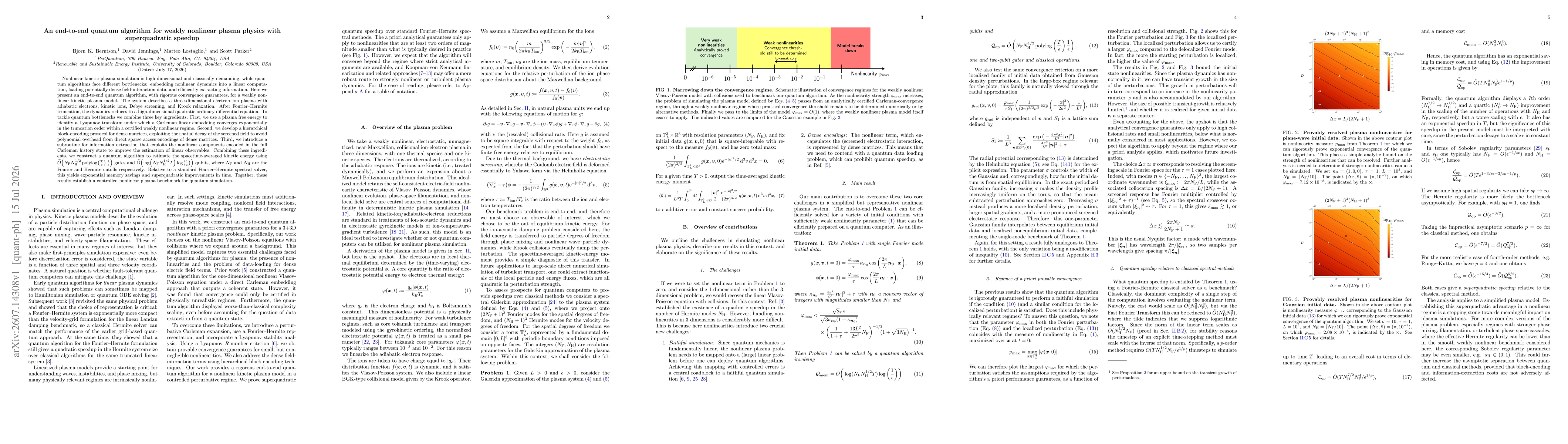 Thumbnail for An end-to-end quantum algorithm for weakly nonlinear plasma physics with superquadratic speedup