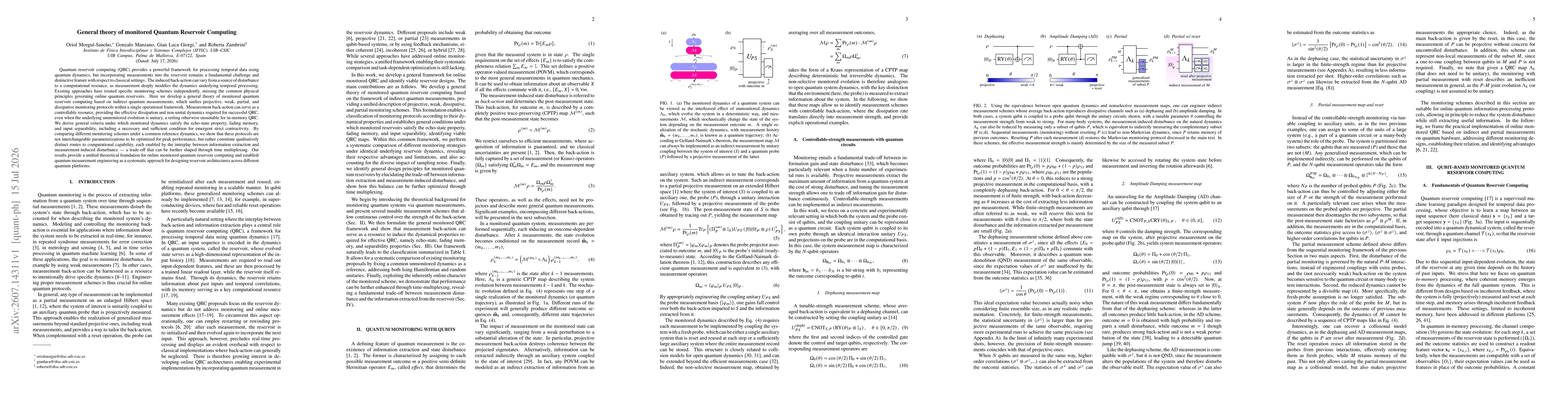 Thumbnail for General theory of monitored Quantum Reservoir Computing