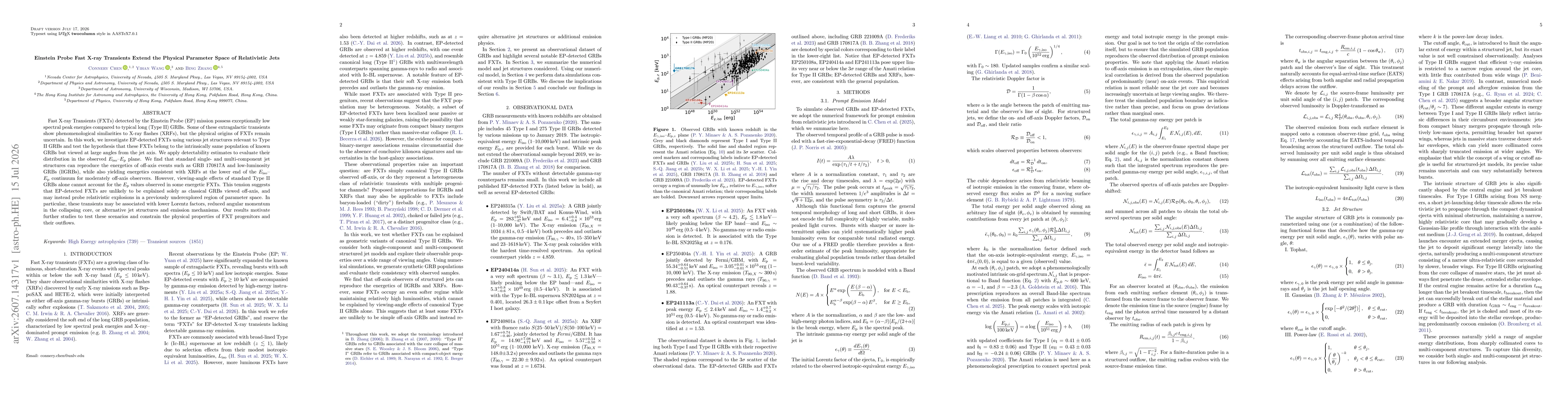 Thumbnail for Einstein Probe Fast X-ray Transients Extend the Physical Parameter Space of Relativistic Jets