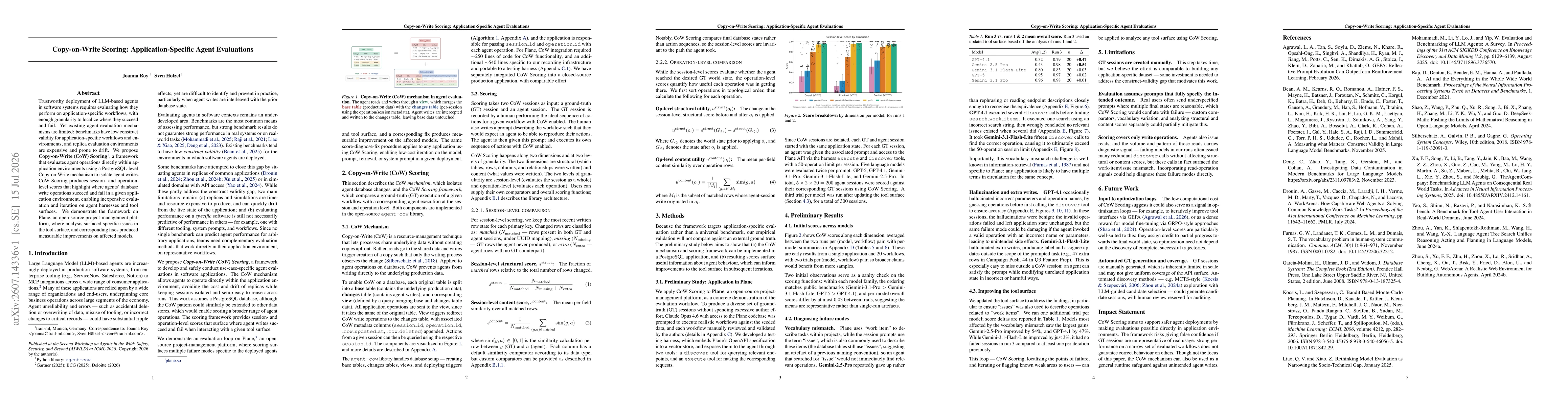 Thumbnail for Copy-on-Write Scoring: Application-Specific Agent Evaluations
