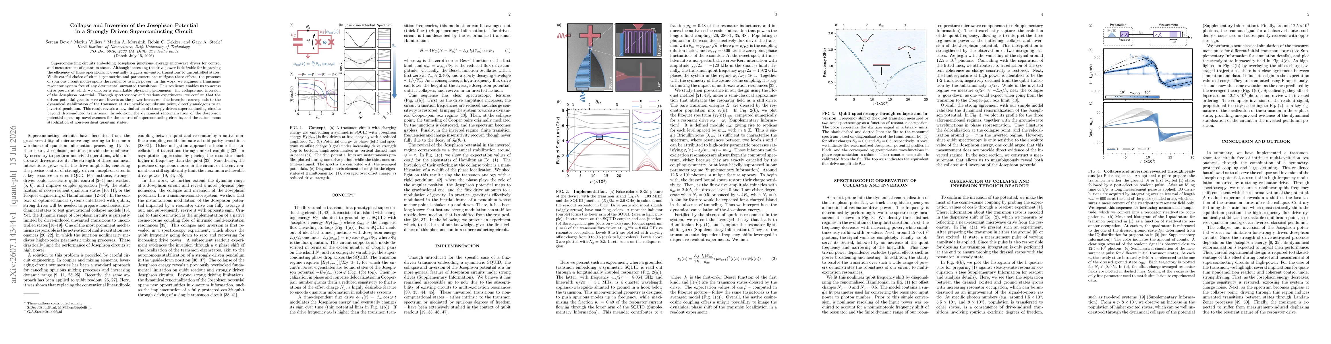 Thumbnail for Collapse and Inversion of the Josephson Potential in a Strongly Driven Superconducting Circuit