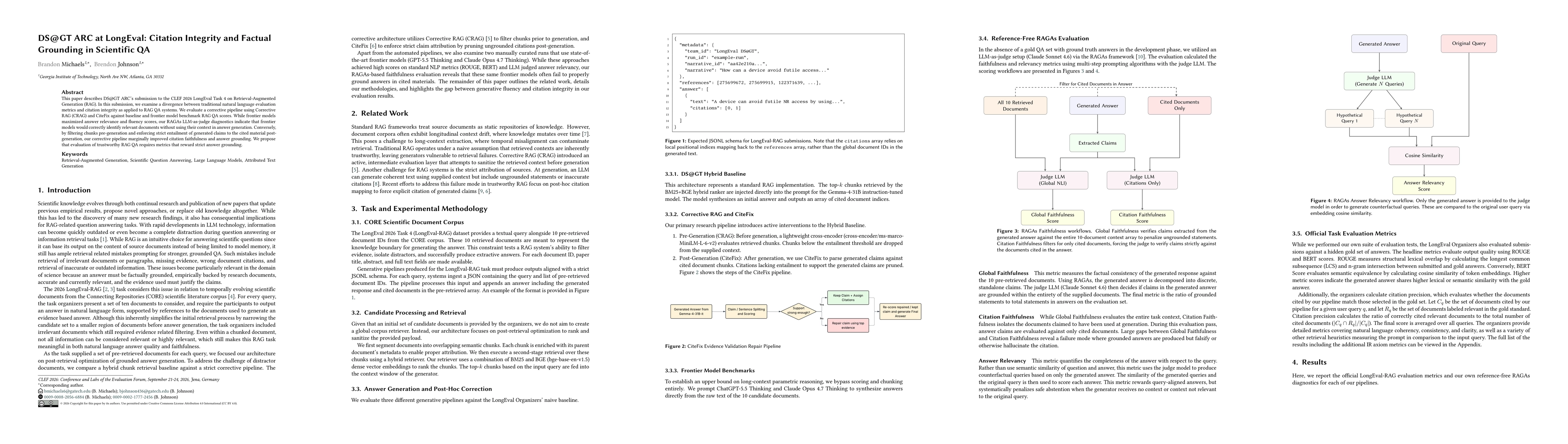 Thumbnail for DS@GT ARC at LongEval: Citation Integrity and Factual Grounding in Scientific QA