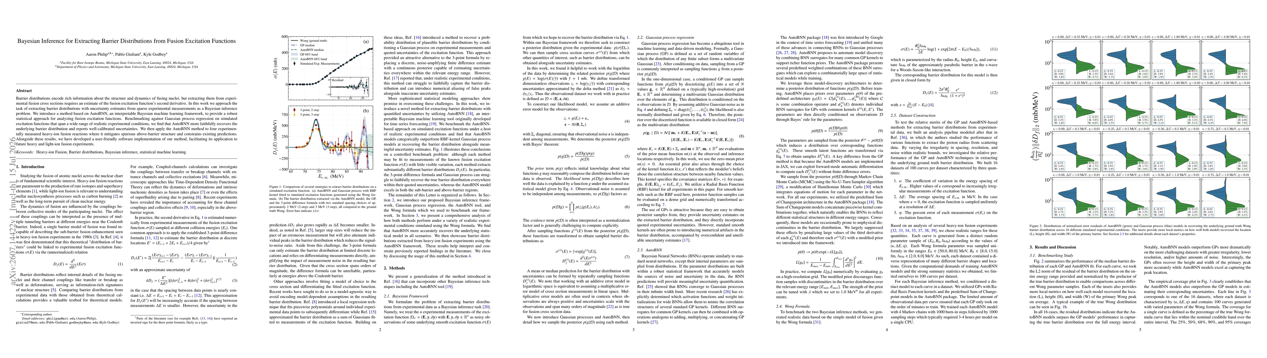 Thumbnail for Bayesian Inference for Extracting Barrier Distributions from Fusion Excitation Functions