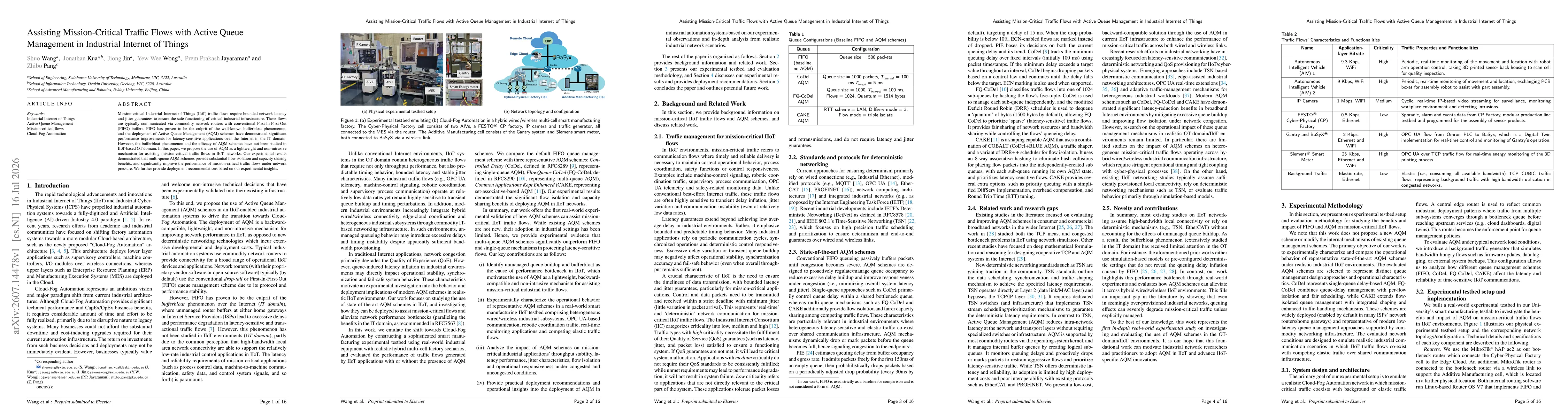 Thumbnail for Assisting Mission-Critical Traffic Flows with Active Queue Management in Industrial Internet of Things