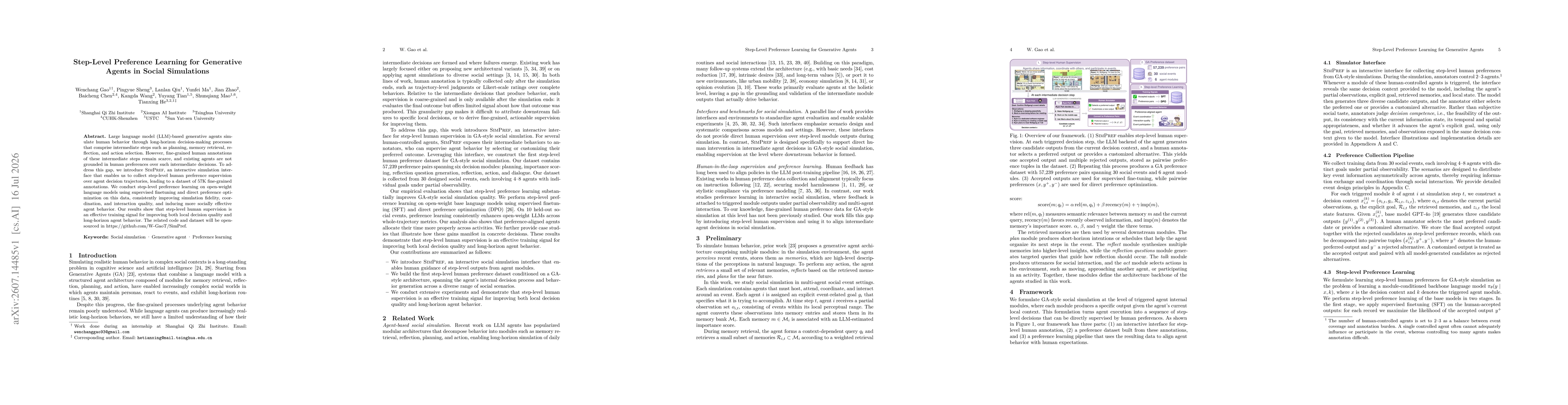 Thumbnail for Step-Level Preference Learning for Generative Agents in Social Simulations