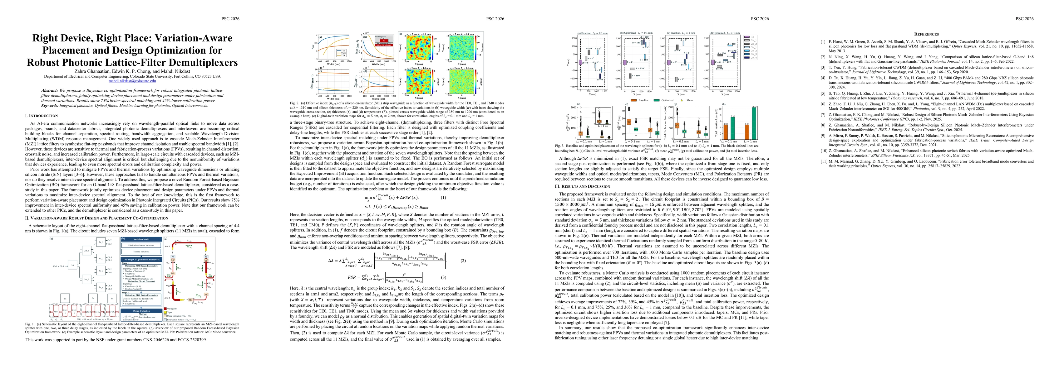 Thumbnail for Right Device, Right Place: Variation-Aware Placement and Design Optimization for Robust Photonic Lattice-Filter Demultiplexers