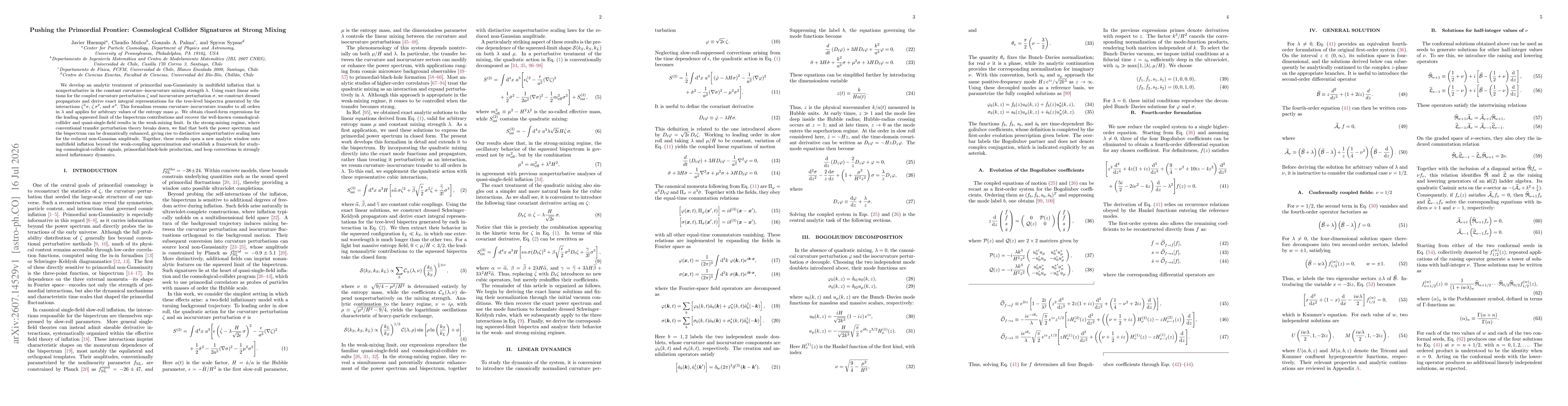 Thumbnail for Pushing the Primordial Frontier: Cosmological Collider Signatures at Strong Mixing