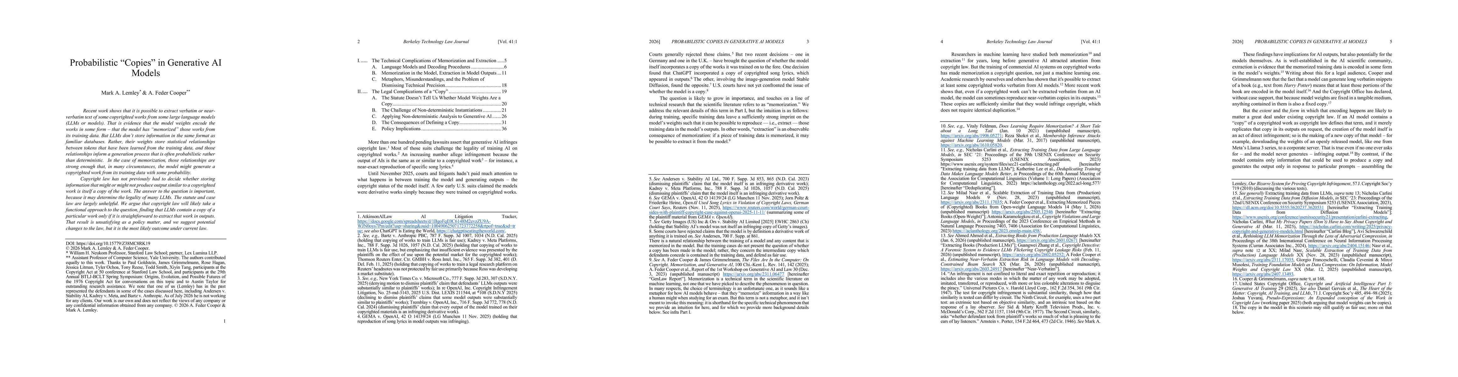 Thumbnail for Probabilistic "Copies" in Generative AI Models