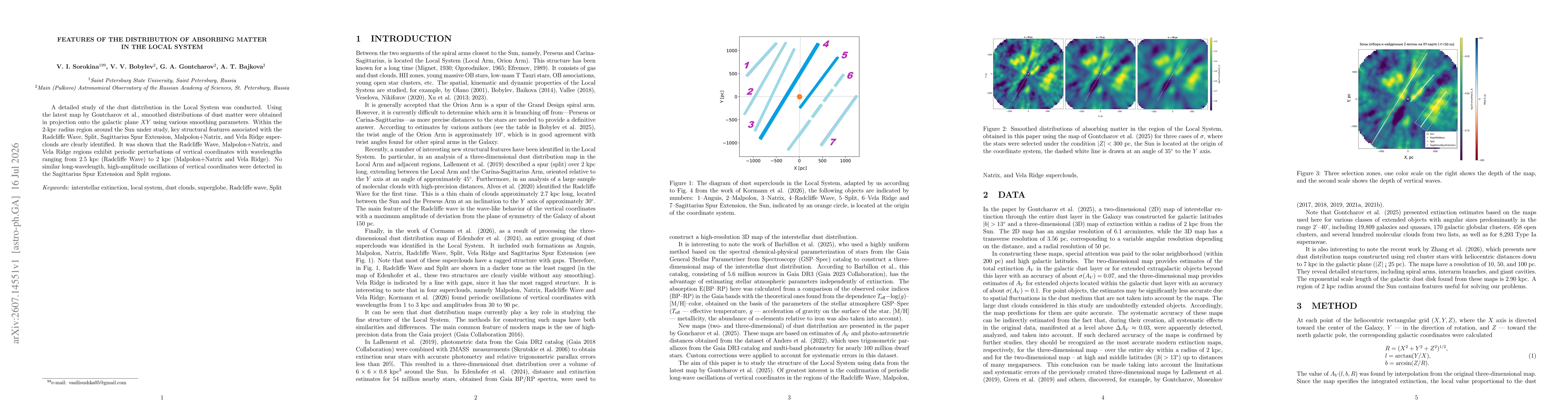 Thumbnail for Features of the distribution of absorbing matter in the local system