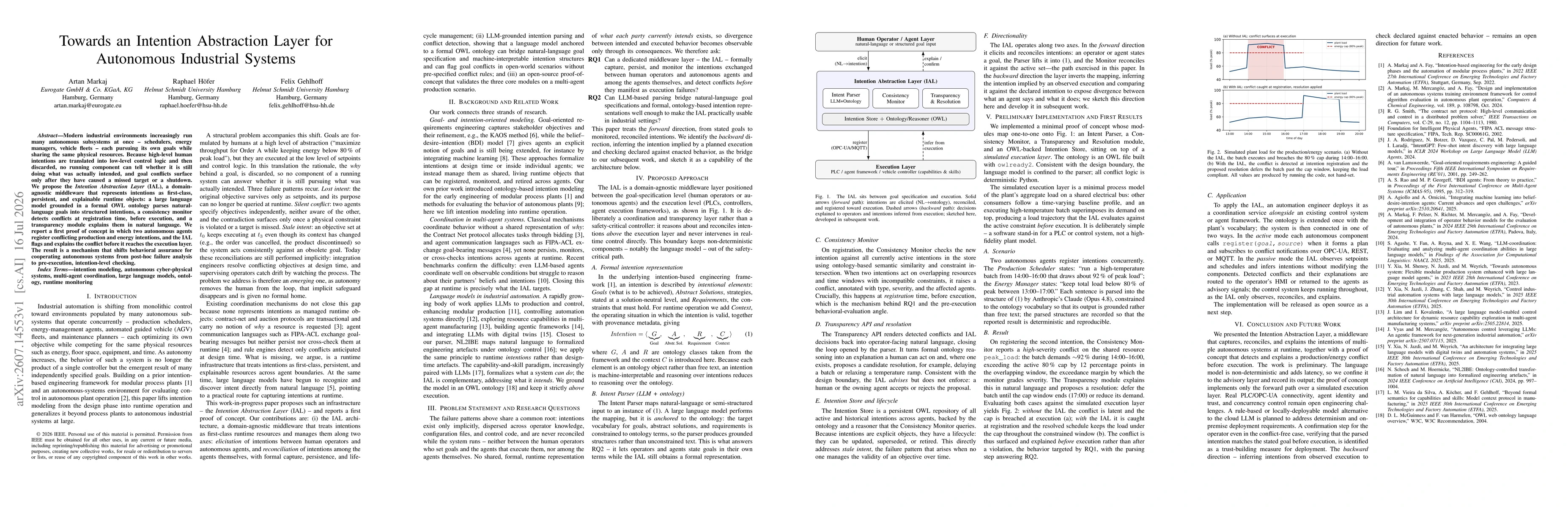Thumbnail for Towards an Intention Abstraction Layer for Autonomous Industrial Systems