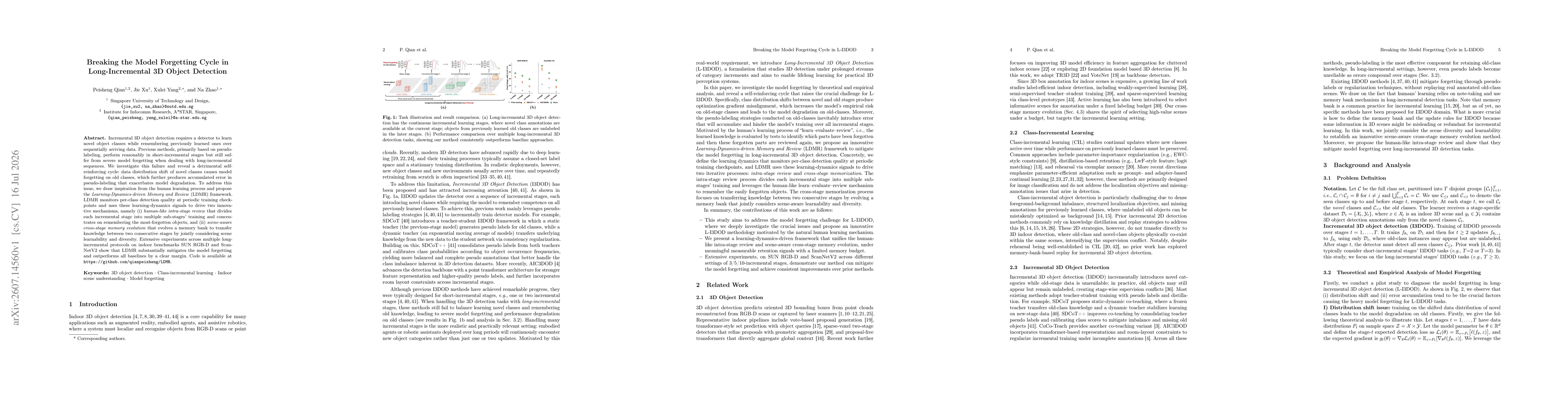 Thumbnail for Breaking the Model Forgetting Cycle in Long-Incremental 3D Object Detection