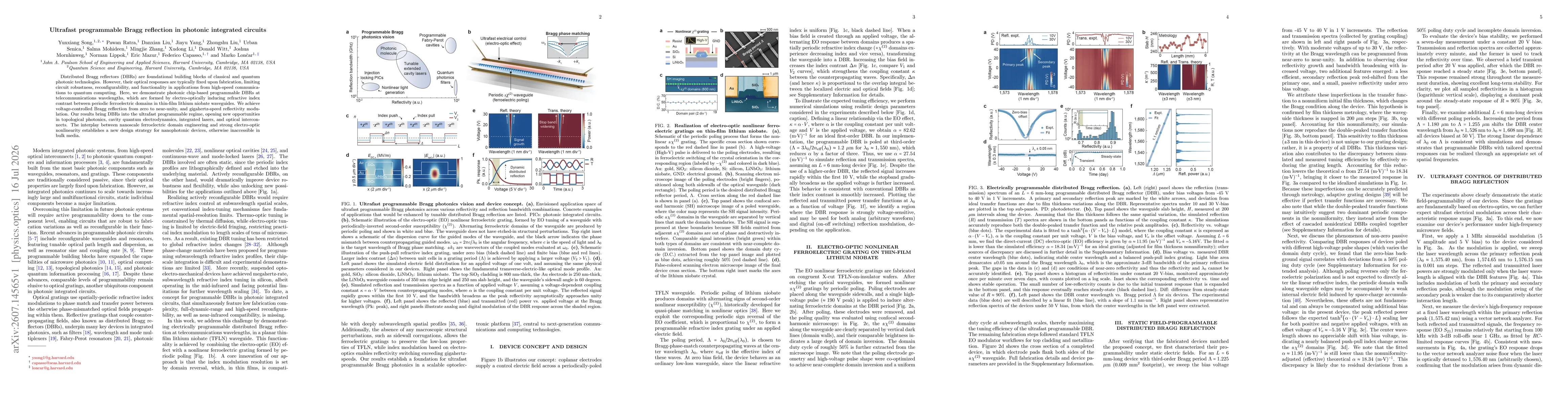 Thumbnail for Ultrafast programmable Bragg reflection in photonic integrated circuits