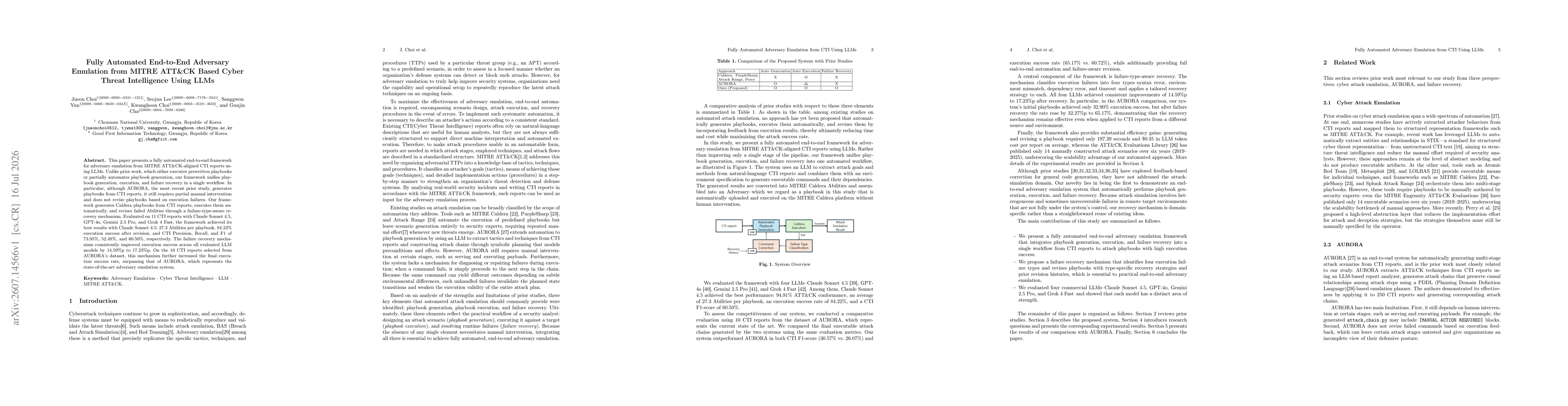 Thumbnail for Fully Automated End-to-End Adversary Emulation from MITRE ATT\&CK Based Cyber Threat Intelligence Using LLMs