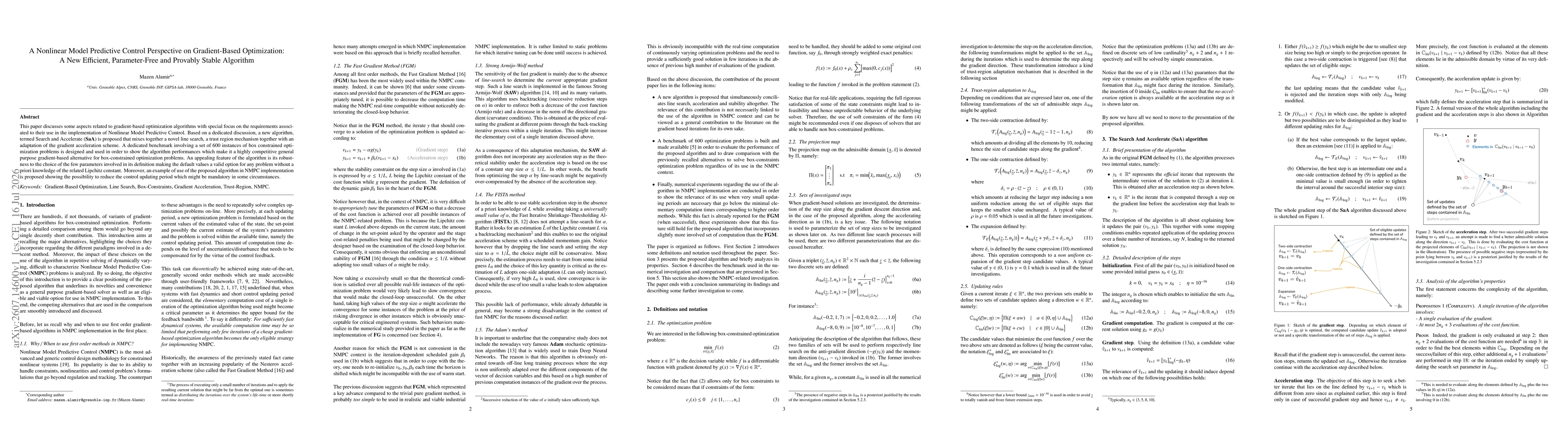 Thumbnail for A Nonlinear Model Predictive Control Perspective on Gradient-Based Optimization: A New Efficient, Parameter-Free and Provably Stable Algorithm
