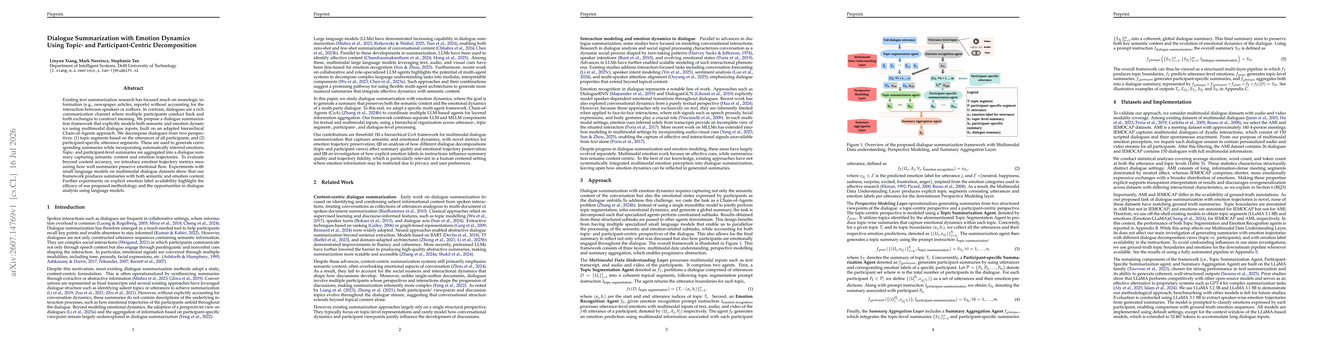 Thumbnail for Dialogue Summarization with Emotion Dynamics Using Topic- and Participant-Centric Decomposition