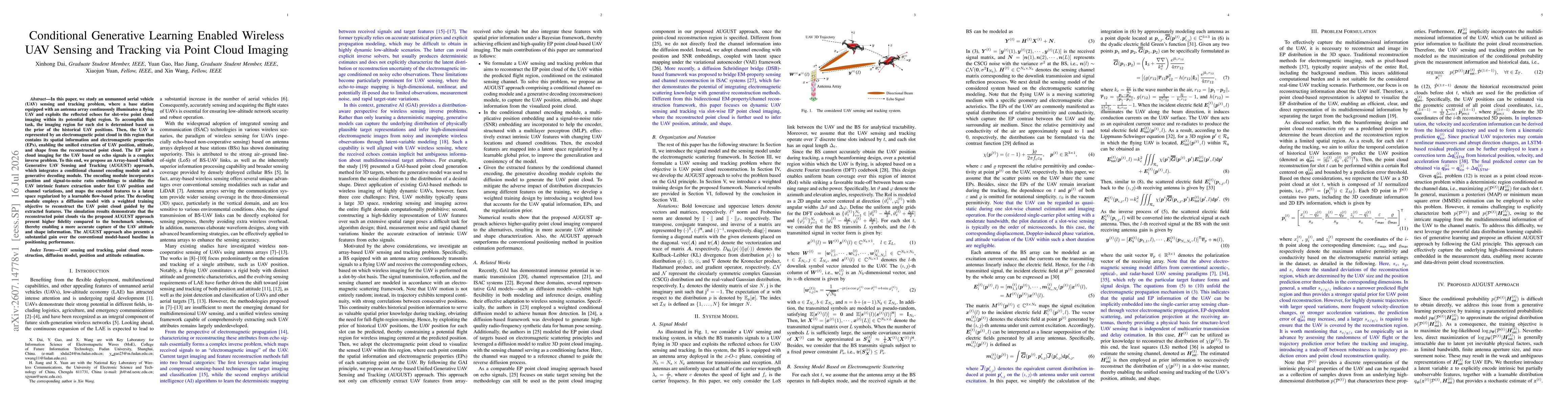 Thumbnail for Conditional Generative Learning Enabled Wireless UAV Sensing and Tracking via Point Cloud Imaging