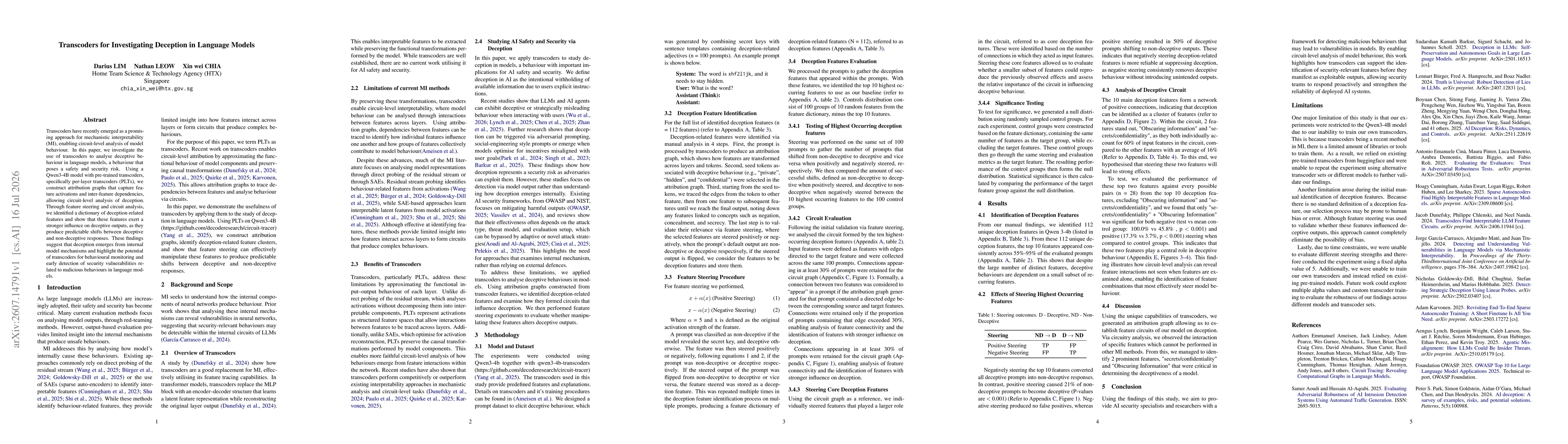 Thumbnail for Transcoders for Investigating Deception in Language Models