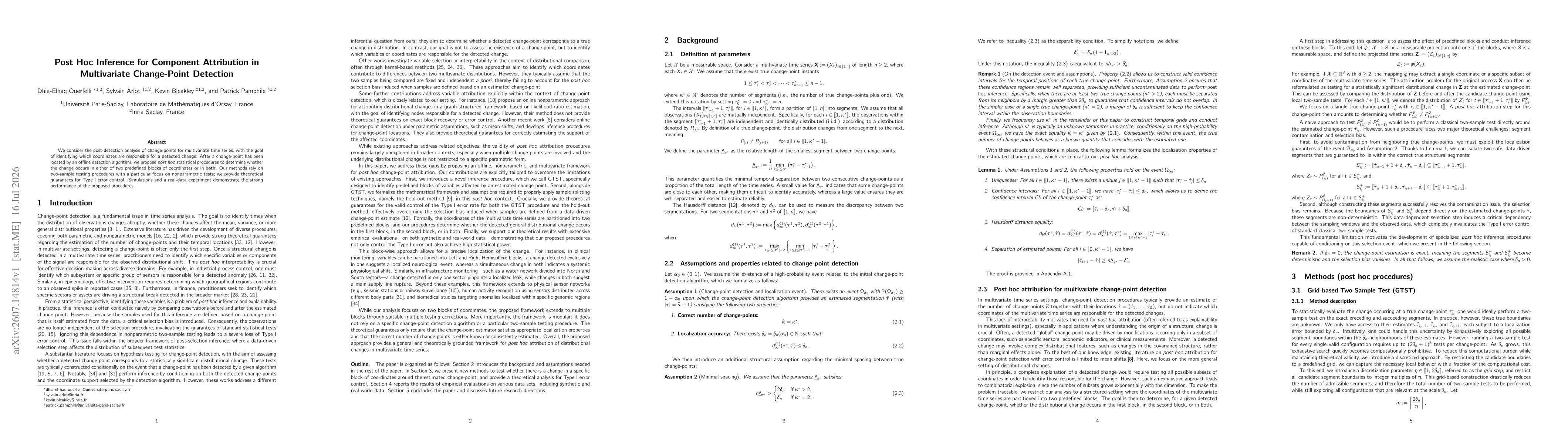 Thumbnail for Post Hoc Inference for Component Attribution in Multivariate Change-Point Detection
