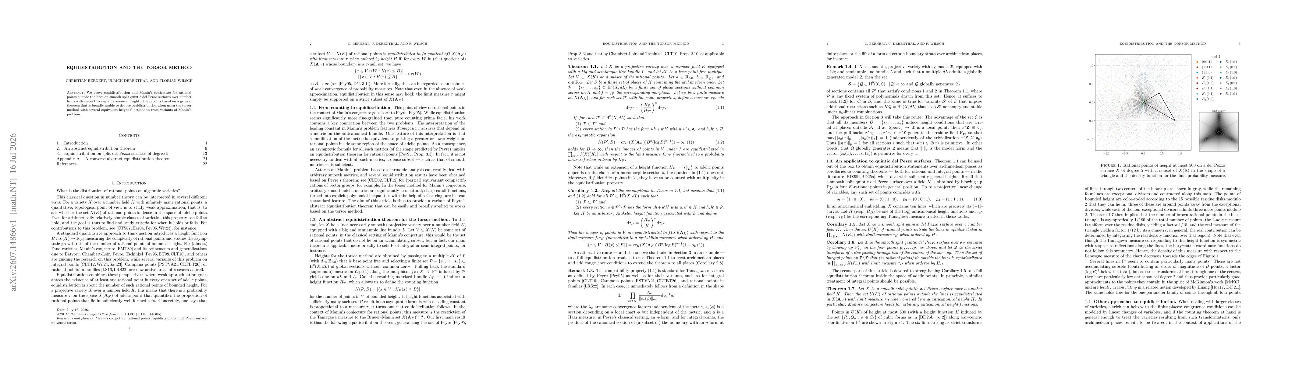 Thumbnail for Equidistribution and the torsor method