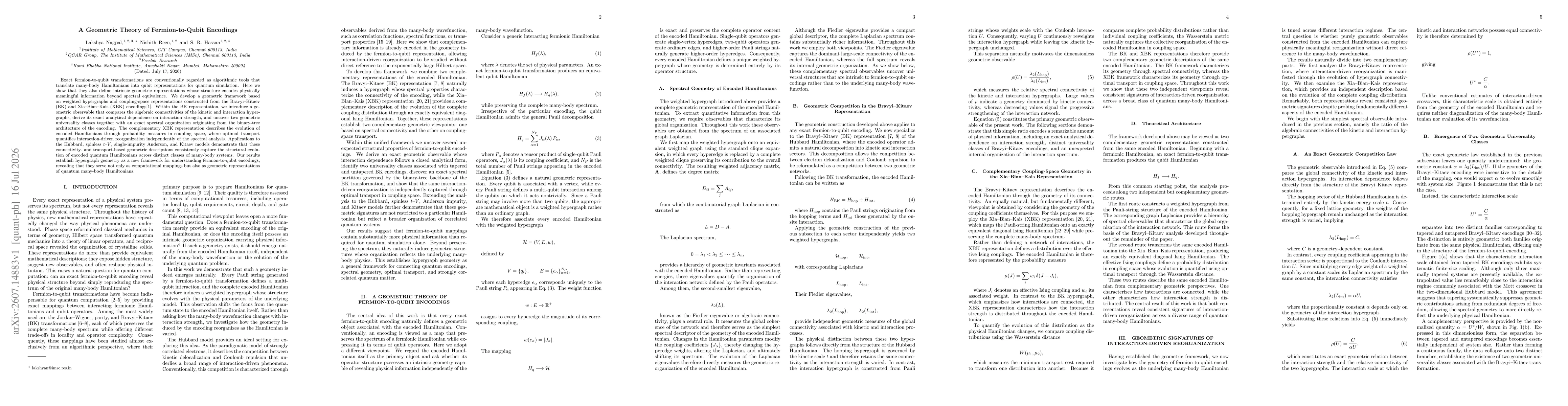 Thumbnail for A Geometric Theory of Fermion-to-Qubit Encodings