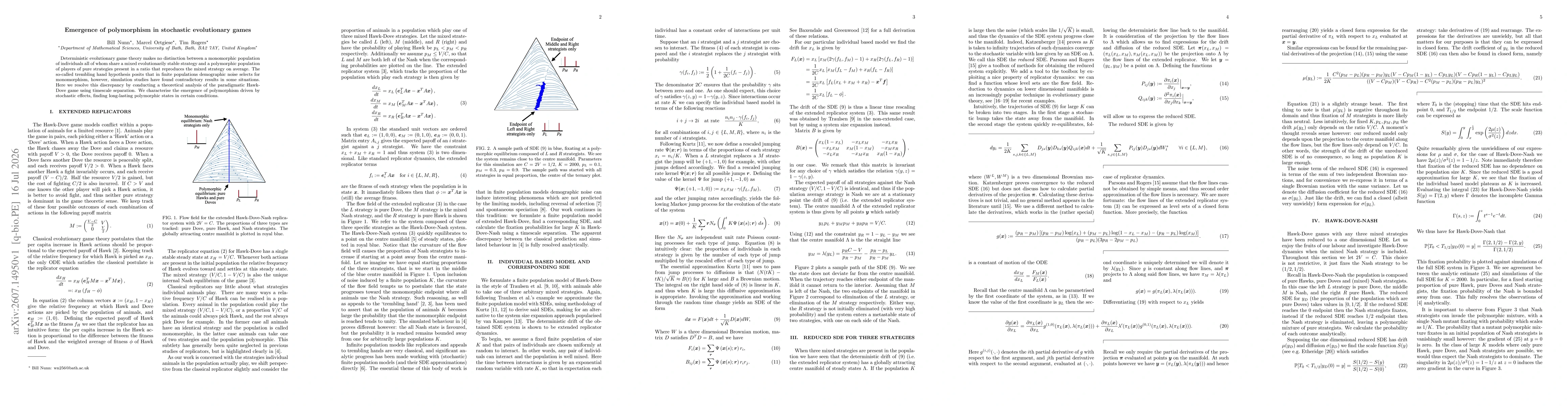 Thumbnail for Emergence of polymorphism in stochastic evolutionary games