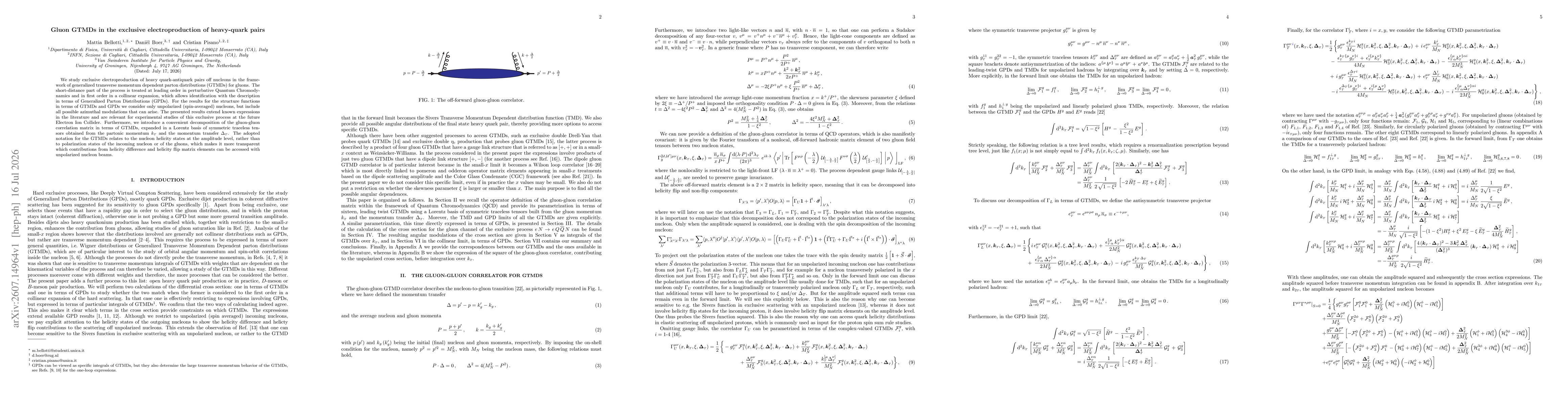 Thumbnail for Gluon GTMDs in the exclusive electroproduction of heavy-quark pairs