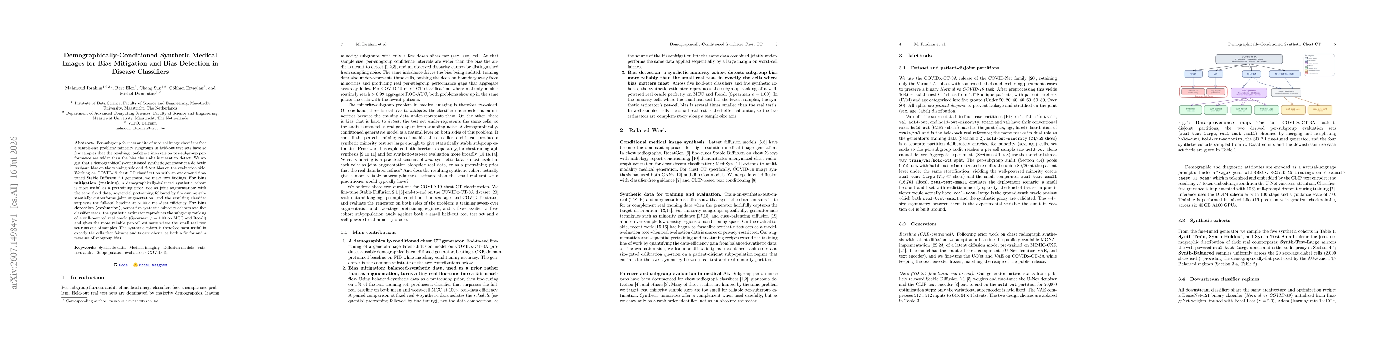 Thumbnail for Demographically-Conditioned Synthetic Medical Images for Bias Mitigation and Bias Detection in Disease Classifiers