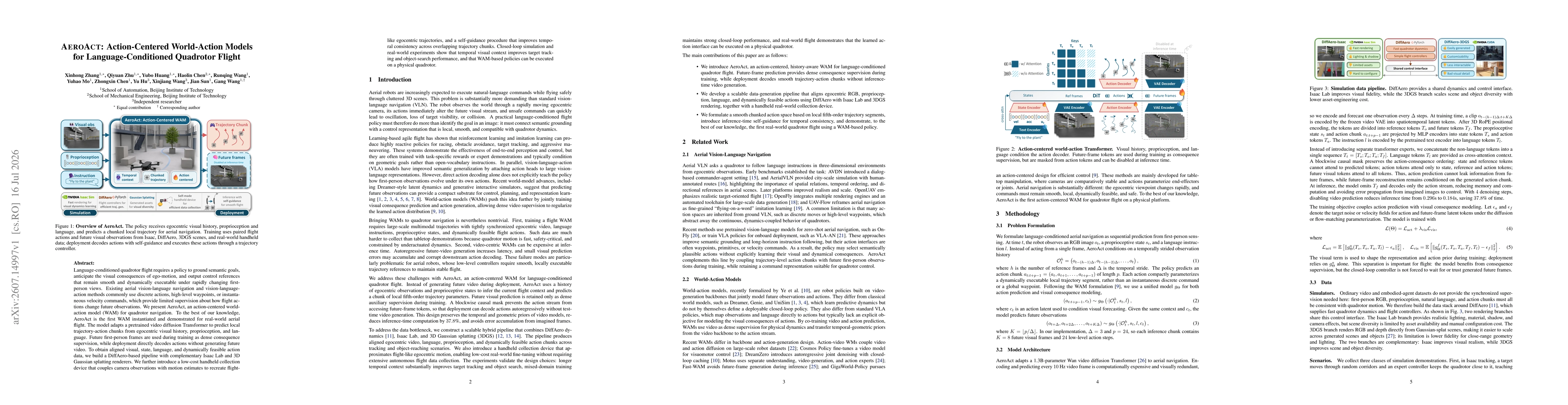 Thumbnail for AeroAct: Action-Centered World-Action Models for Language-Conditioned Quadrotor Flight
