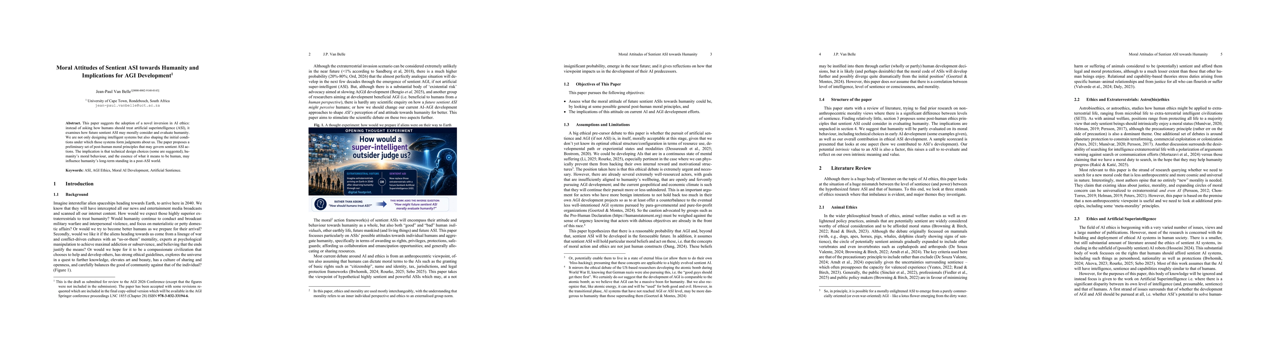 Thumbnail for Moral Attitudes of Sentient ASI towards Humanity and Implications for AGI Development