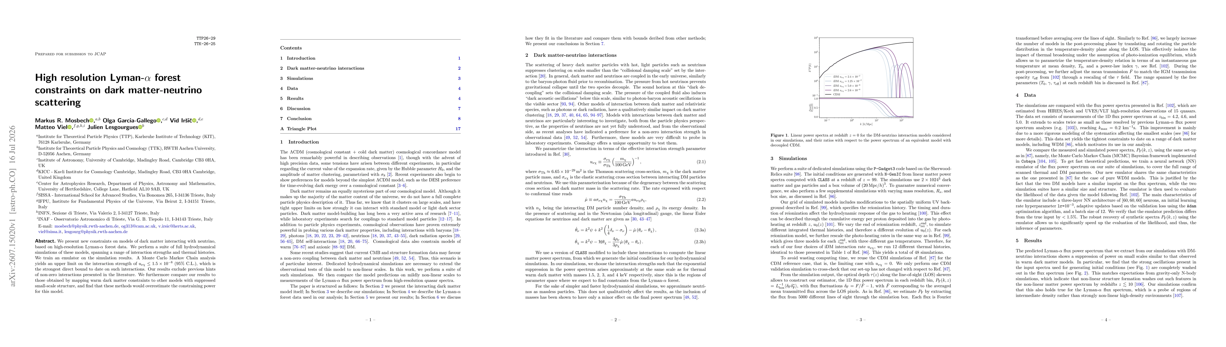 Thumbnail for High resolution Lyman-α forest constraints on dark matter-neutrino scattering
