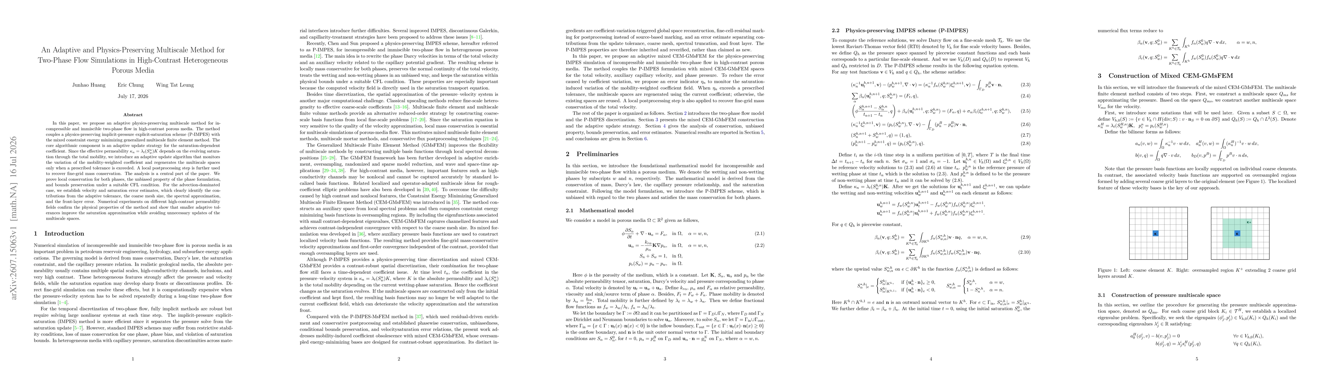 Thumbnail for An Adaptive and Physics-Preserving Multiscale Method for Two-Phase Flow Simulations in High-Contrast Heterogeneous Porous Media
